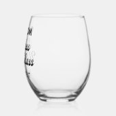 カスタム印パーソナライズされた刷された茎なしワイングラス ステムなしワイングラス (裏面)