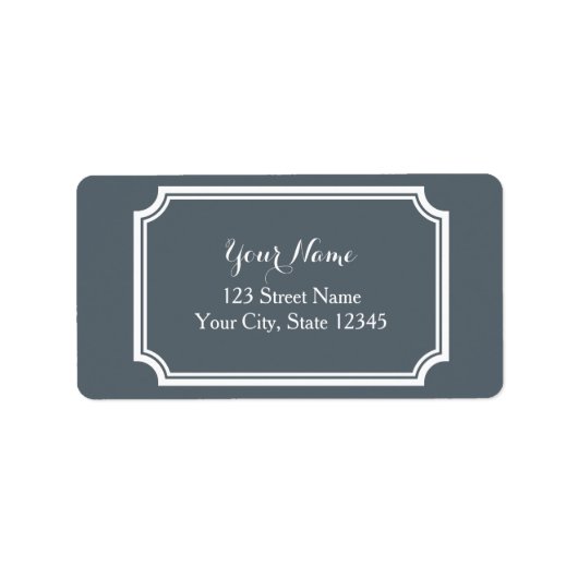 カスタム印刷された住所 シールファンシー縁ど ラベル (正面)