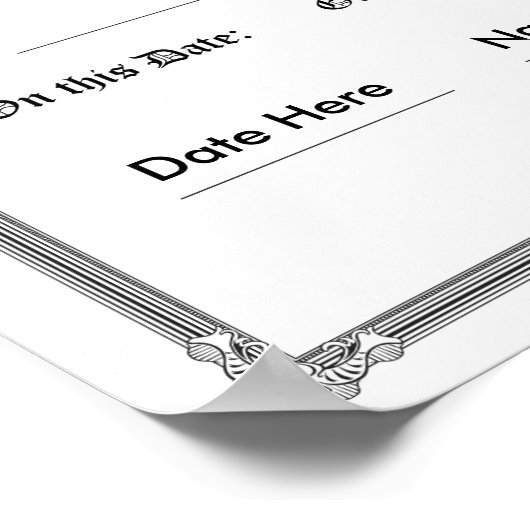 カスタム印刷された卒業証書ポスター ポスター (角)