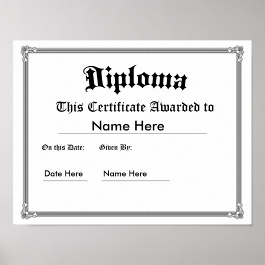 カスタム印刷された卒業証書ポスター ポスター (正面)