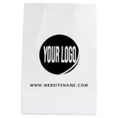カスタム印刷ショッピングバッグロゴ/文字 ミディアムペーパーバッグ (裏面)