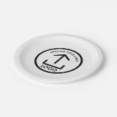 カスタム印刷ビジネスのロゴのプロモーション ペーパープレート (アングル)