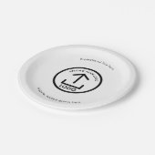 カスタム印刷ビジネスロゴと文字プロモーション ペーパープレート (アングル)