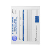 カスタム印刷可能な売上請求書フォーム(情報入り) ノートパッド (回転)