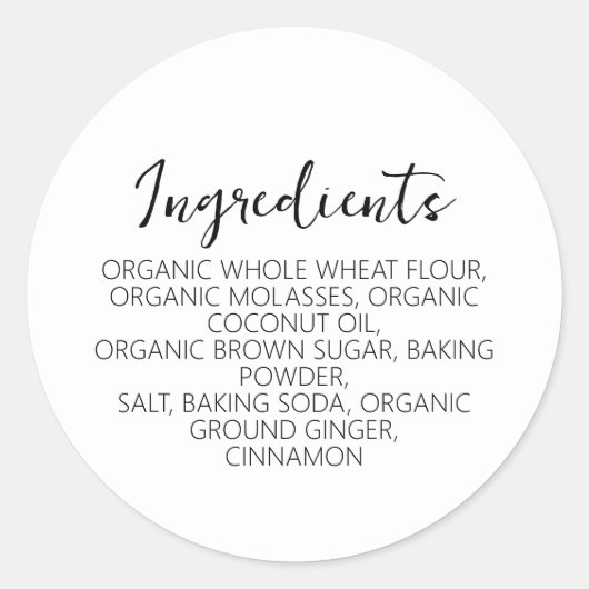 カスタム原料自家製スモールバッチ ラウンドシール (正面)