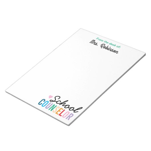 カスタム参事官室スタッフの感謝 ノートパッド (アングル)