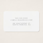 カスタム及びクリーンモダンデザイン名刺 (裏面)