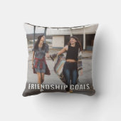 カスタム友だち写真おもしろい友好ゴールミーム クッション (裏面)