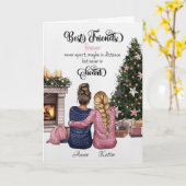 カスタム友最高のポートレート カード (黄色い花)