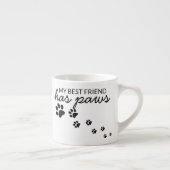 カスタム友最高の人が犬を愛する エスプレッソカップ (右)