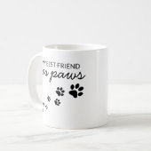 カスタム友最高の人が犬を愛する コーヒーマグカップ (正面左)