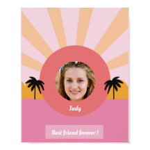 カスタム友最高の永遠フォトアートモダンポスター