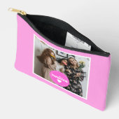 カスタム友最高の達ピンク可愛いパウチバッグ アクセサリーポーチ (見開き)