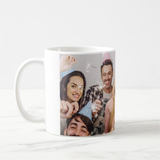 カスタム友達の写真の誕生日マグカップ コーヒーマグカップ (左)