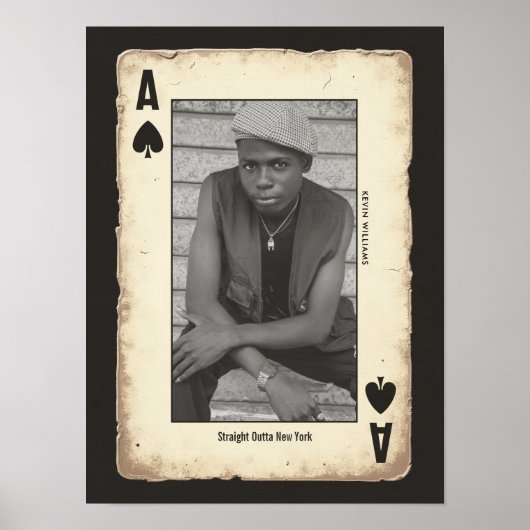 カスタム反抗的なティーンウォールアート、ポーカー ストレートアウト ポスター (正面)