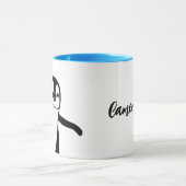 カスタム取扱名可愛い覗きペンギン マグカップ (中央)