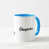 カスタム取扱名可愛い覗きペンギン マグカップ (正面右)