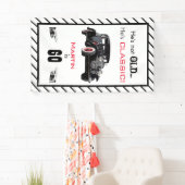 カスタム古くないクラシックな車のヴィンテージの誕生日 横断幕 (インサイチュ)