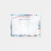 カスタム可愛いおもしろいホリおもしろいー雪だるまパターン ポストイット (正面)