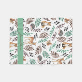 カスタム可愛いアニマルキッズルームデコールフリースブランケット フリースブランケット (正面(横))