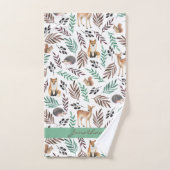 カスタム可愛いアニマルキッズルームデコール バスタオルセット (ハンドタオル)