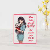 カスタム可愛いウェスティードマママザーデイカード カード (黄色い花)