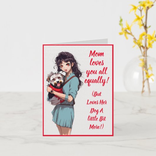 カスタム可愛いウェスティードマママザーデイカード カード (黄色い花)