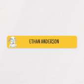 カスタム可愛いウッドランドの子ども名の動物 ラベル (デザイン1)