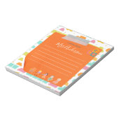 カスタム可愛いオレンジAノート先生メモ ノートパッド (回転)