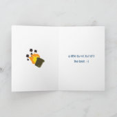 カスタム可愛いカップル愛のジョークおもしろいバレンタインデー カード (内部)