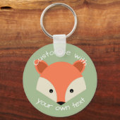 カスタム可愛いキツネ顔 キーホルダー (正面)