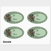 カスタム可愛いクランプスオーバルステッカー 楕円形シール (シート)