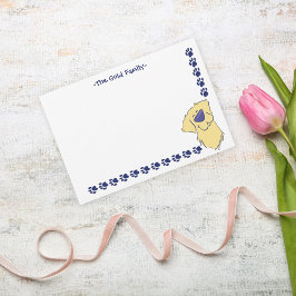 カスタム可愛いゴールデンレトリバーありがとうノートカード サンキューカード