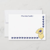 カスタム可愛いゴールデンレトリバーありがとうノートカード サンキューカード (正面)