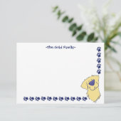 カスタム可愛いゴールデンレトリバーありがとうノートカード サンキューカード (スタンド正面)