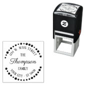 カスタム可愛いトレンディーモダンアールデコサークル セルフインキングスタンプ (インサイチュ)