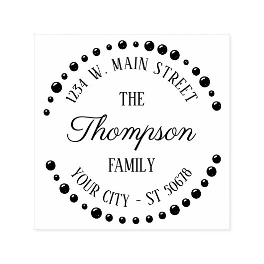 カスタム可愛いトレンディーモダンアールデコサークル セルフインキングスタンプ (デザイン)