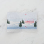 カスタム可愛いドイツの羊飼い小さな女の子クリスマス カード (内部)