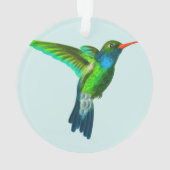 カスタム可愛いハミングバードフォトオーナメント オーナメント (裏面)
