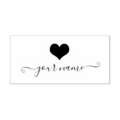 カスタム可愛いハート |スワッシュを使用したスクリプト署名 ラバースタンプ (インプリント)