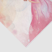 カスタム可愛いピンクの水色プリンセス城 薄葉紙 (詳細)