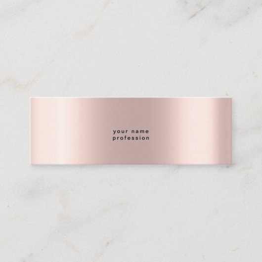 カスタム可愛いピンクシンプル色 スキニー名刺 (正面)