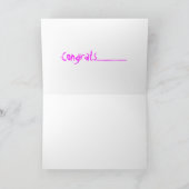 カスタム可愛いピンク色のポニー カード (内部)