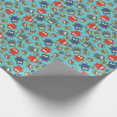 カスタム可愛いフクロラッピング紙赤、青、緑 ラッピングペーパー (角)