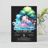 カスタム可愛いプリンセス誕生日 招待状 (スタンド正面)