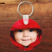 カスタム可愛いベビーファミリー写真テンプレート キーホルダー (正面)