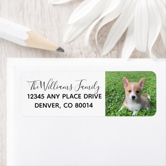 カスタム可愛いペット写真犬のオーナー写真 ラベル (インサイチュ)