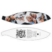 カスタム可愛いボーナスパパ4写真&引用文父ギフト バスケットボール (パネル)