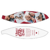 カスタム可愛いボーナスパパ4写真&引用文父ギフト バスケットボール (パネル)