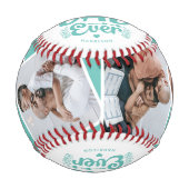 カスタム可愛いボーナスパパ4写真&引用文父ギフト 野球ボール (正面)